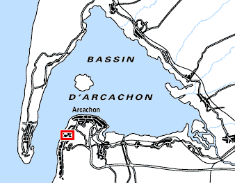 Situation sur le Bassin d'Arcachon